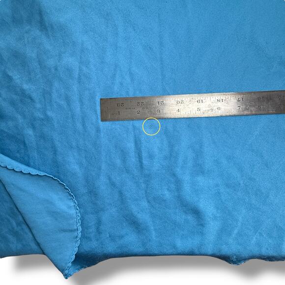 VTG 60s Light Royal Blue Slip Dress Lace Trim Cap Sleeve USA Union Made Small - Picture 12 of 16